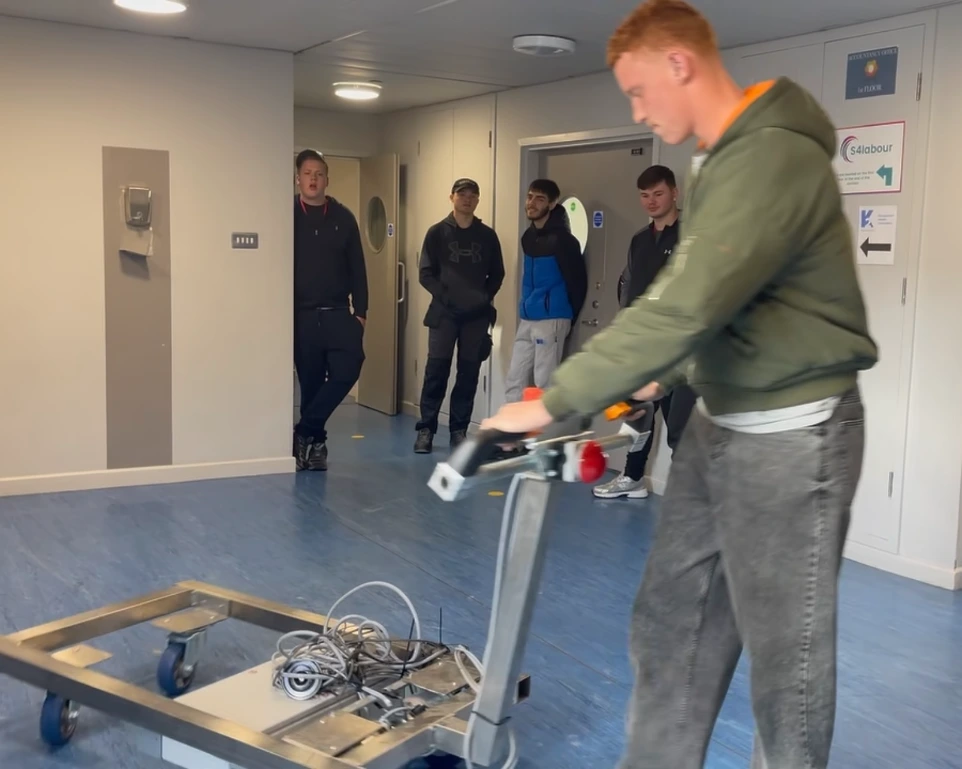 T-Level student operating LEAN MOVE